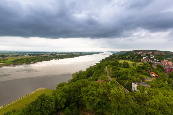 Panorama of Grudziadz at Vistula river — Stok fotoğraf