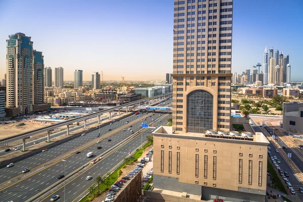 Technology park of Dubai Internet City at sunrise, UAE — Stock Photo, Image