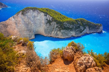 Güzel Navagio Beach Zakynthos, Yunanistan
