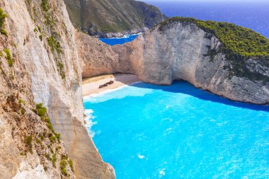 Güzel Navagio Beach Zakynthos, Yunanistan