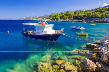 Balıkçı tekneleri, Zakynthos sahil