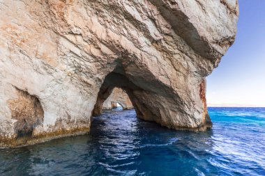 Cliff, Zakynthos Adası, mavi mağara
