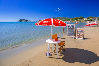 People on the beach of Laganas on Zakynthos island, Greece