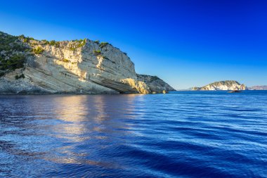 Cliff, Zakynthos Adası, mavi mağara