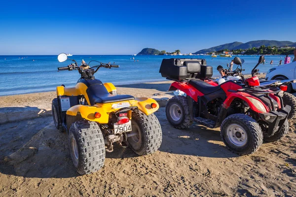 Quads on the beach of Laganas on Zakynthos island — Φωτογραφία Αρχείου