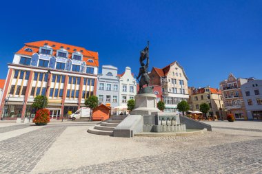 Architecture of old town in Grudziadz, Poland