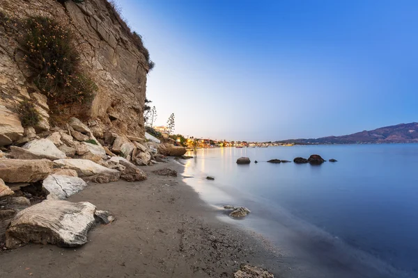 Küste der Insel Zakynthos in der Abenddämmerung — Stockfoto