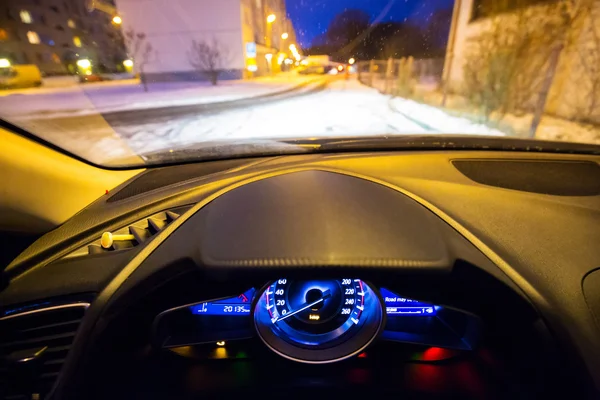 Salpicadero del coche deportivo — Foto de Stock