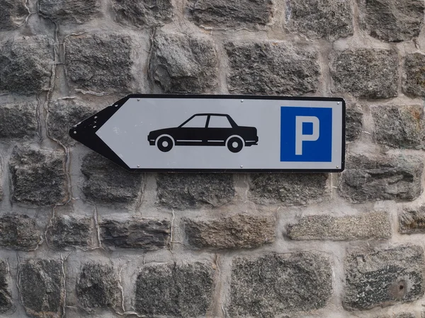 Teken Opmerking parkeren — Stockfoto