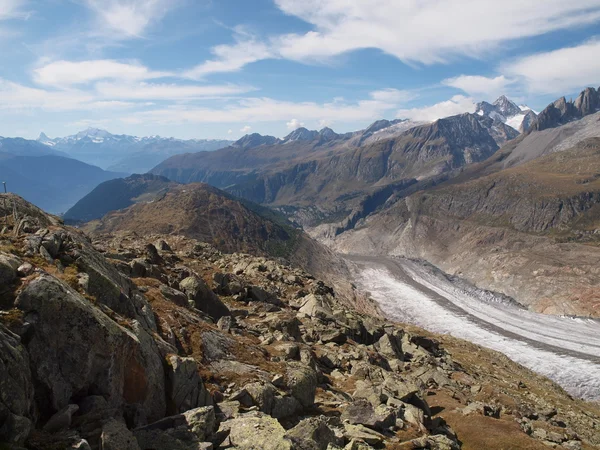 Grande ghiacciaio dell'Aletsch — Foto Stock