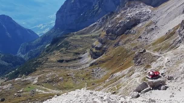 Άποψη Των Διάσημων Βουνών Δολομίτες Καλοκαίρι Δολομίτες Της Ομάδας Brenta — Αρχείο Βίντεο