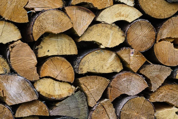 Pilha Lenha Preparada Para Inverno Madeira Abeto — Fotografia de Stock