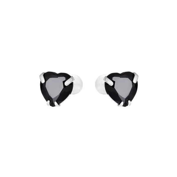 Pendientes en forma de corazón aislado en blanco —  Fotos de Stock