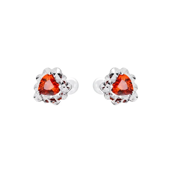 Pendientes en forma de corazón —  Fotos de Stock