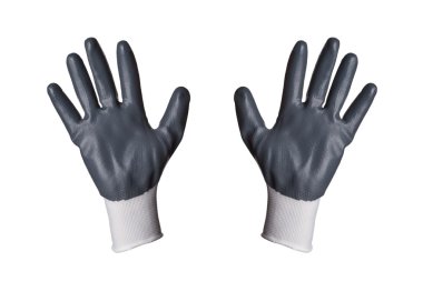 Beyaz arka plan üzerinde izole iş eldivenleri