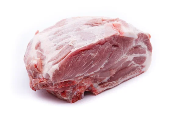 Frisches rohes Fleisch isoliert auf weißem Hintergrund — Stockfoto