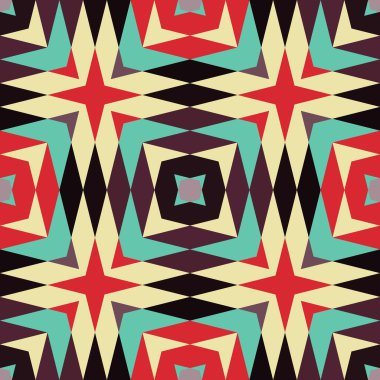 Dikişsiz desen - Retro geometrik arka plan