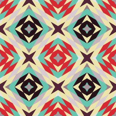 Dikişsiz desen - Retro geometrik arka plan