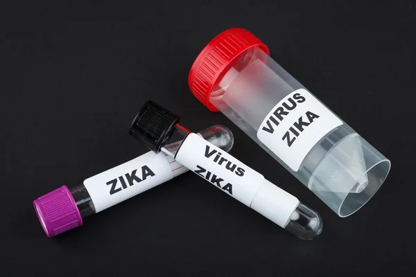 Zika virüs konsept fotoğraf tüp ile — Stok fotoğraf