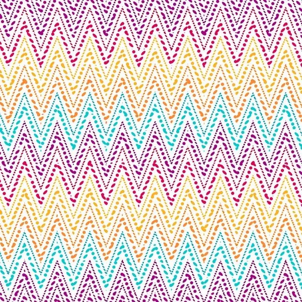 Pontos coloridos padrão chevron. zig zag fundo — Fotografia de Stock