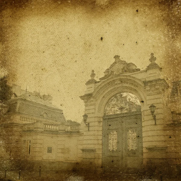 Potocki Palace -  sepia ancient  background — Stock Photo, Image