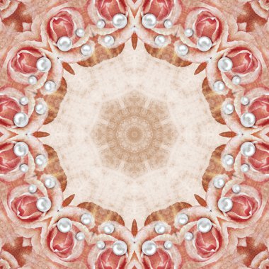 Güzel inci Mandala arka plan