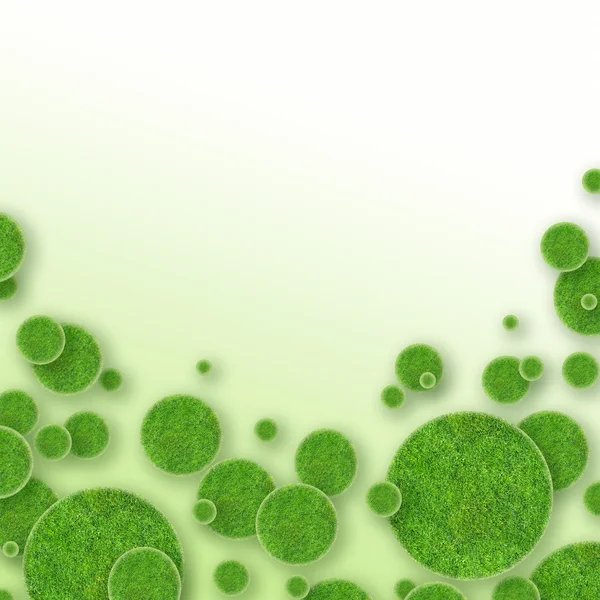 Πράσινο γρασίδι κύκλους φόντο — Φωτογραφία Αρχείου