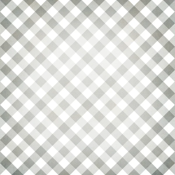 Blanco - textura gris, fondo de tela de gingham — Foto de Stock