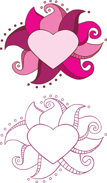 Doodle kalpli çerçeve