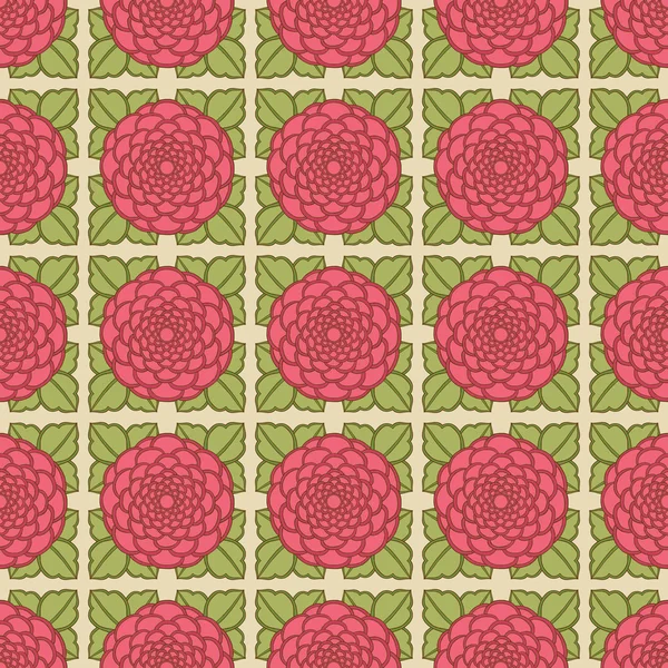 Seamless Rose Pattern — Stock Vector