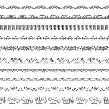Sorunsuz Doodle kenarlık ve çerçeve öğeleri