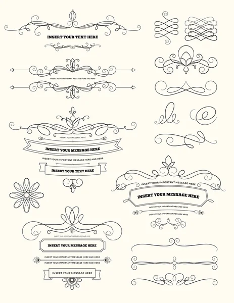 Éléments de design calligraphie vintage — Image vectorielle