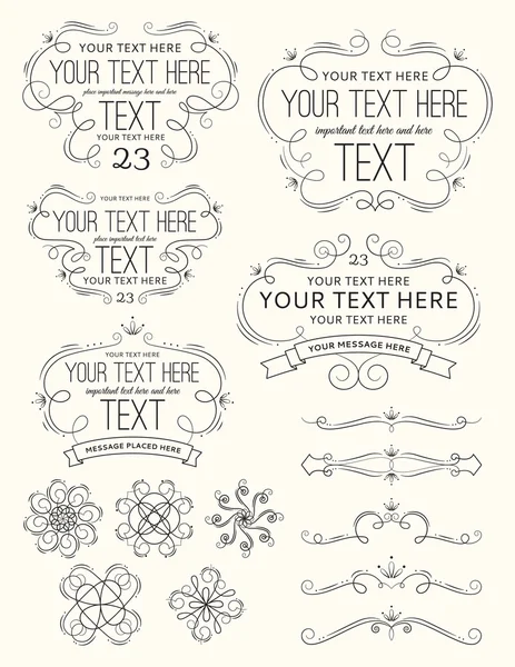 Vintage Frames and Elements — Stock Vector
