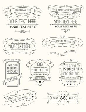 Vintage hat öğeleri altı