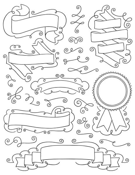 Vintage mão desenhada elementos de design Nove —  Vetores de Stock