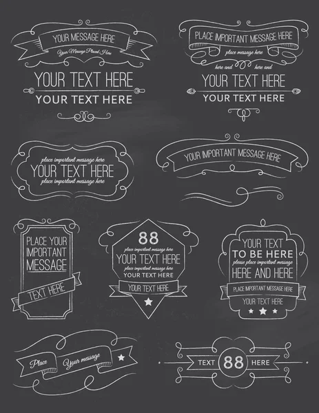 Vintage Caligrafia ChalkBoard Elementos Seis —  Vetores de Stock