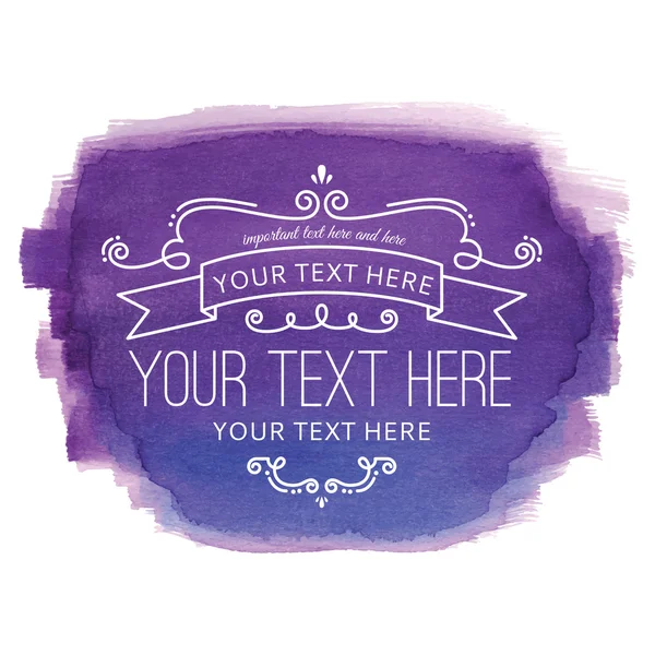 Aquarelle Flourish Purple Label — Image vectorielle
