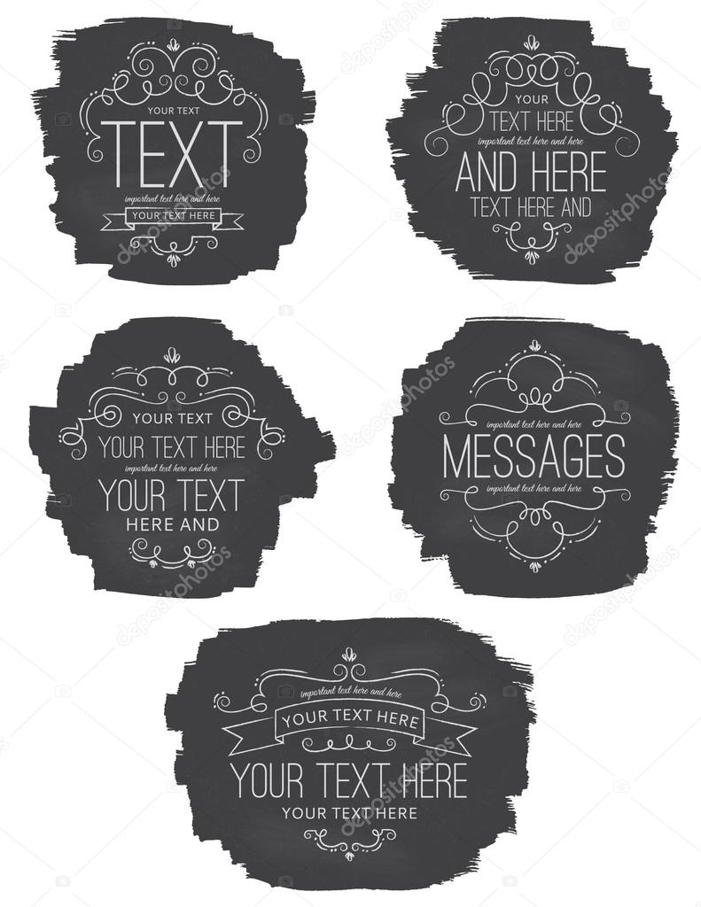 Chalkboard Flourish Labels