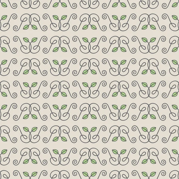 Sorunsuz elle çizilmiş yaprak desen