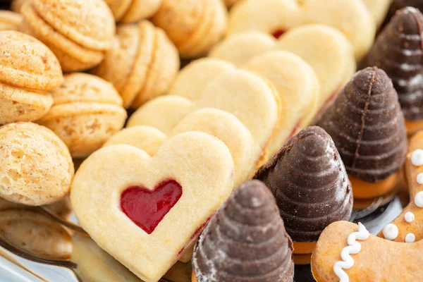 Fondo Las Galletas Navidad Caseras Tradicionales Checas Dof Poco Profundo — Foto de Stock