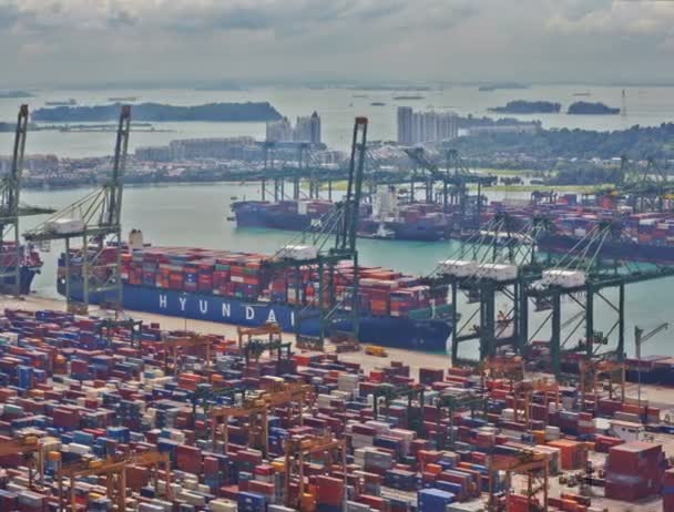 Timelapse del puerto de Singapur, 4K — Vídeos de Stock