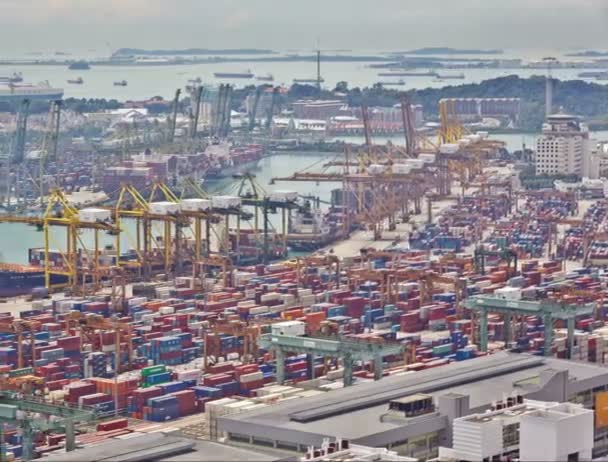 Timelapse van de haven van Singapore, 4k — Stockvideo