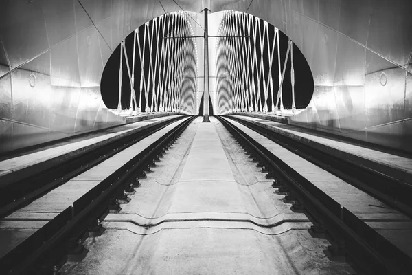 Night view of Troja bridge, Prague — Stock Photo, Image