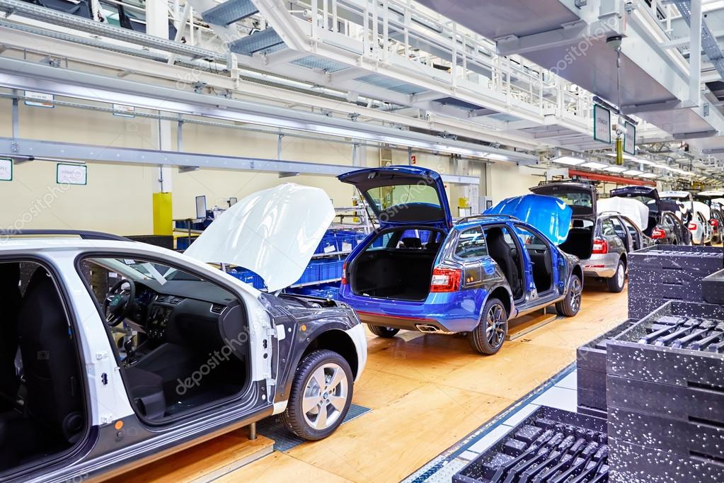 Assembling cars on conveyor line Stock Editorial Photo © zhuzhu 74207553