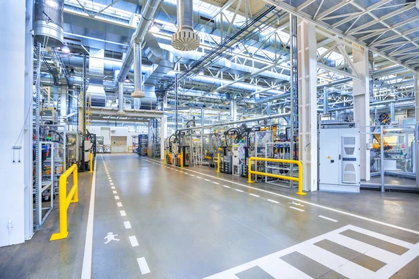 Fabrieksinterieur als industriële achtergrond — Stockfoto