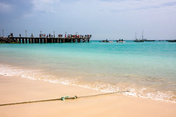 Cabo Verde, playa en la Isla Sal, Santa Maria — Foto de Stock