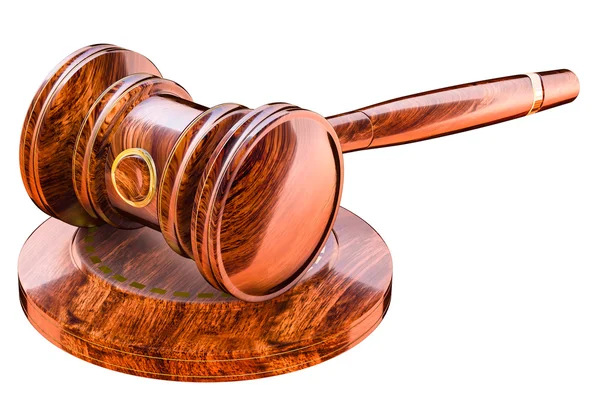 Деревянный молоток в суде, время аукциона — стоковое фото