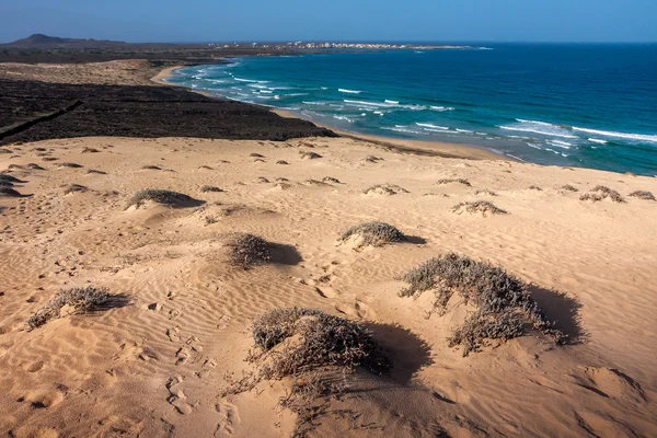 Pláže písečné duny Kapverd Praia Grande — Stock fotografie
