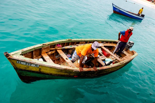 Рибалки Кабо-Верде. Африка — стокове фото