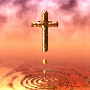 Holy Cross of Gold clipart